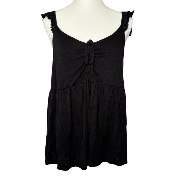 ▪️|EUC| TORRID Slub Sweetheart Ruffle Eyelet Shoulder Tie Detail Tank - Picture 2 of 8